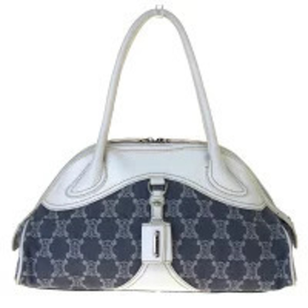 Celine Macadam Denim Handbag Blue